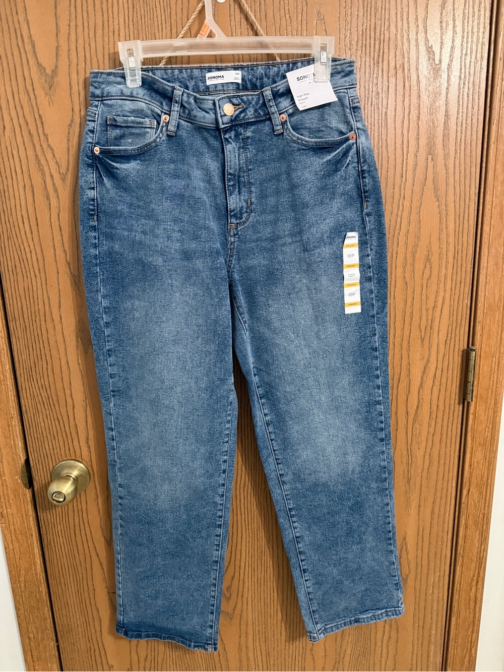Sonoma Petite Blue Boyfriend Jeans - Relaxed Straight Leg
